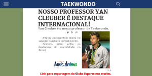 Professor de Taekwondo, Yan Cleuber, integra a seleção brasileira.